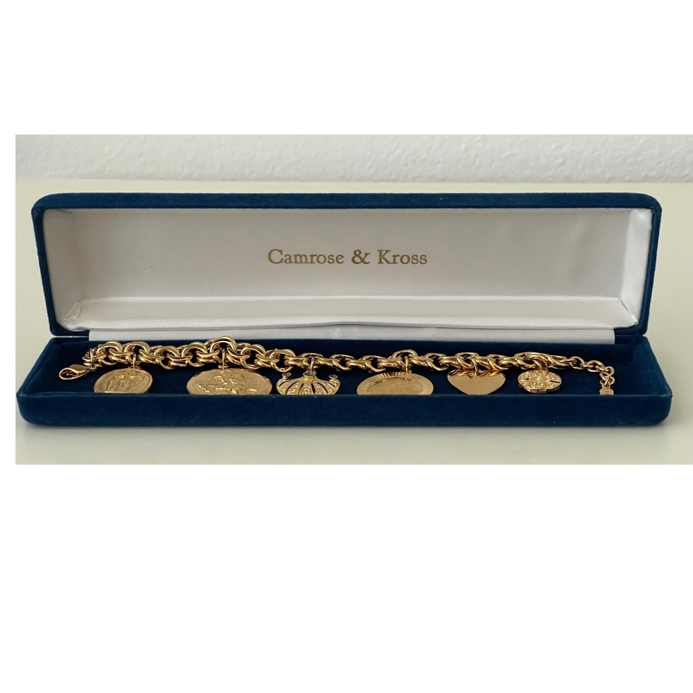 Camrose & Kross JBK Gold Tone Charm Women Bracelet Jacqueline Kennedy Collection